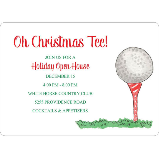 Oh Christmas Tee Holiday Invitations